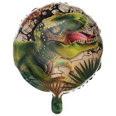 Ballon Alu Dinosaure Multicolore Ø 45 cm Sachet d'1 pièce