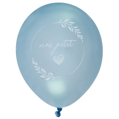 Ballon Baptême nacré Ciel Ø 23 cm Sachet de 8 pièces