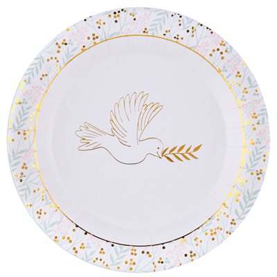 Assiette Communion Multicolore Ø 22.5 cm Sachet de 10 pièces