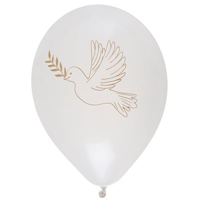 Ballon Communion Or Ø 25 cm Sachet de 8 pièces