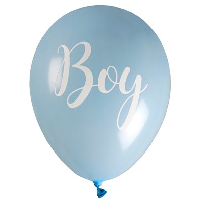 Ballon Girl or Boy ? Bleu Ø 23 cm Sachet de 8 pièces