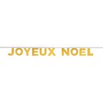 Banderole Joyeux Noël Or 13 x 13 cm  /  250 cm Pochette d'1 pi