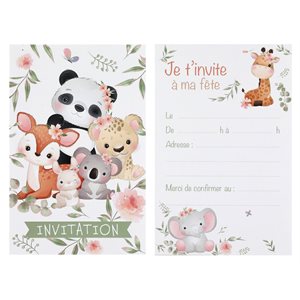 Carte invitation Explorateur Multi11 x 17 cm Sachet de 6