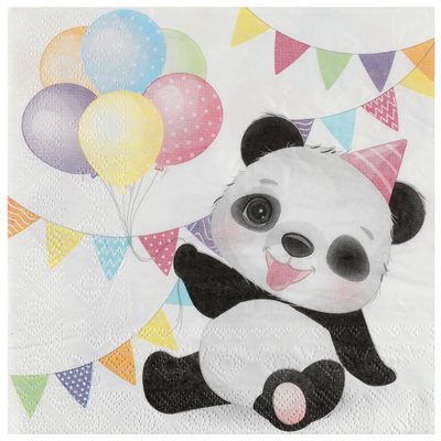 Serviette Panda Sachet de 20 pièces