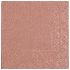 Serviette Crystal Rose gold Sachet de 25 pièces 33 x 33 cm