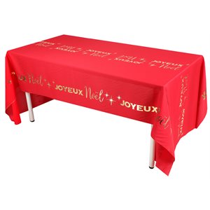 Nappe Noël chic Rouge 1.42 x 2.56 m La pièce