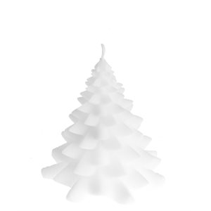 Bougie sapin Blanc Ø 7.5 x 8 cm La pièce