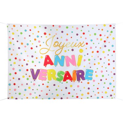 Toile de fond Anniversaire ballon Multicolore Boîte d'1 pièc