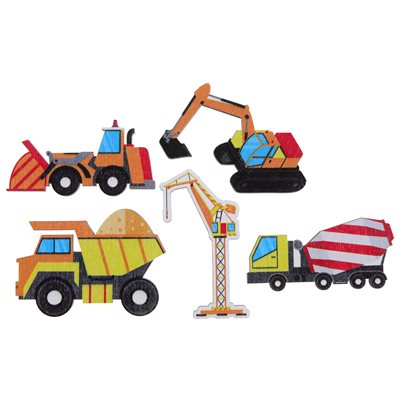 Déco à parsemer En chantier Multicolore Sachet de 10 pièces