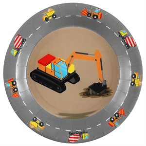 Assiette En chantier Multicolore Sachet de 10 pièces Ø 22.5