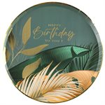 Assiette Birthday Jungle Vert Ø 22.5 cm Sachet de 10 pièces