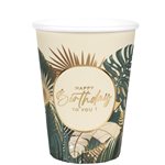 Gobelet Birthday Jungle Vert Ø 7.8 x 9.7 cm  /  27cl Sachet de