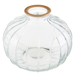 Vase boule doré Transparent Ø 10 x 9 cm La pièce