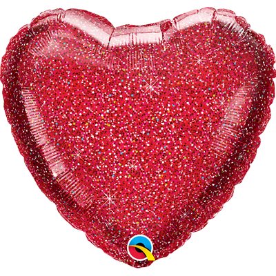 M.18'' COEUR ROUGE GLITTER GRAPHIC