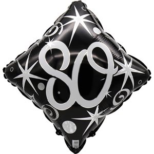 "18"" 80 Elegant Sparkles and Swirls Balloon Airise"