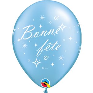 B.11'' BONNE FETE BLEU AZUR PERLÉ P / 50