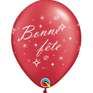 B.11'' BONNE FETE ROUGE PERLÉ P / 50