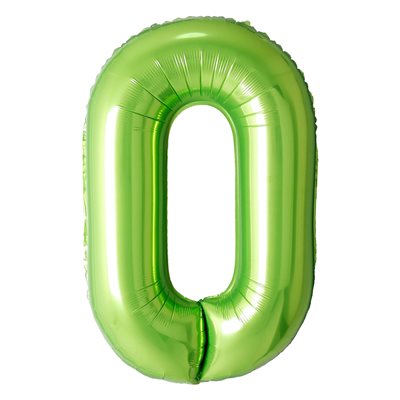 "34"" Green Number 0 Balloon"