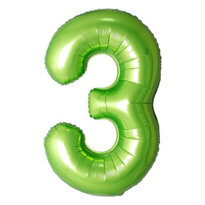 "34"" Green Number 3 Balloon"