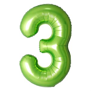 "34"" Green Number 3 Balloon"