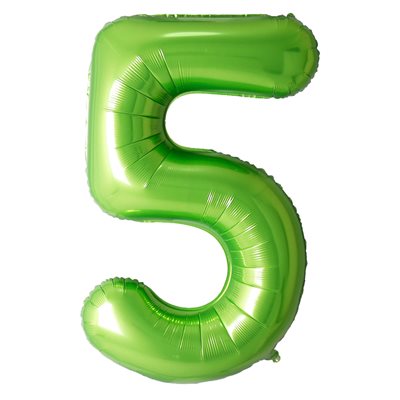 "34"" Green Number 5 Balloon"