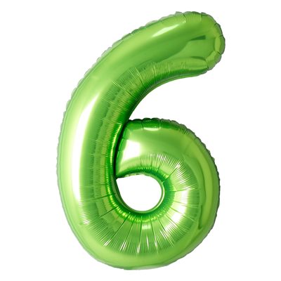 "34"" Green Number 6 Balloon"