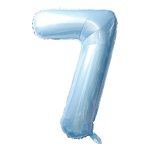 "34"" Baby Blue Number 7 Balloon"