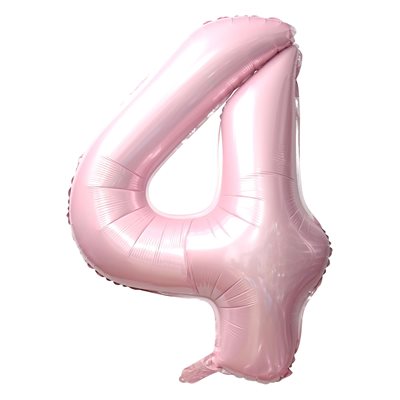 "34"" Baby Pink Number 4 Balloon"