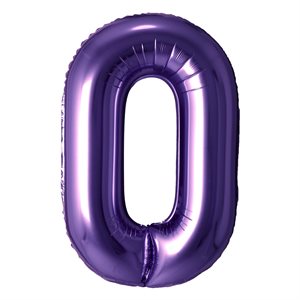 "34"" Purple Number 0 Balloon"