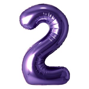 "34"" Purple Number 2 Balloon"