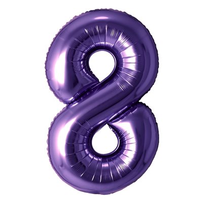 "34"" Purple Number 8 Balloon"