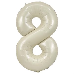 "34"" Cream Number 8 Balloon"