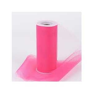 TULLE FIN FUSCHIA 6''X25VGS